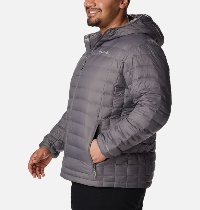 Men's Columbia Voodoo Falls 590 TurboDown Hooded Jackets Dark Grey | Plus Size CA-S0AC8